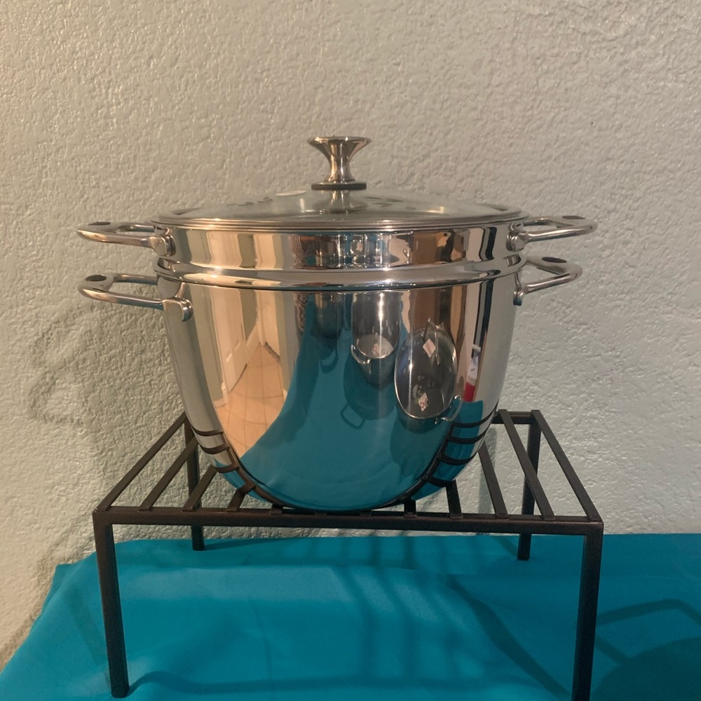 Olla de princess house 6 Qt y colador ( nueva )